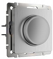 Светорегулятор поворотно-нажимной без рамки Werkel 5-600Вт серебряный рифленый картинка